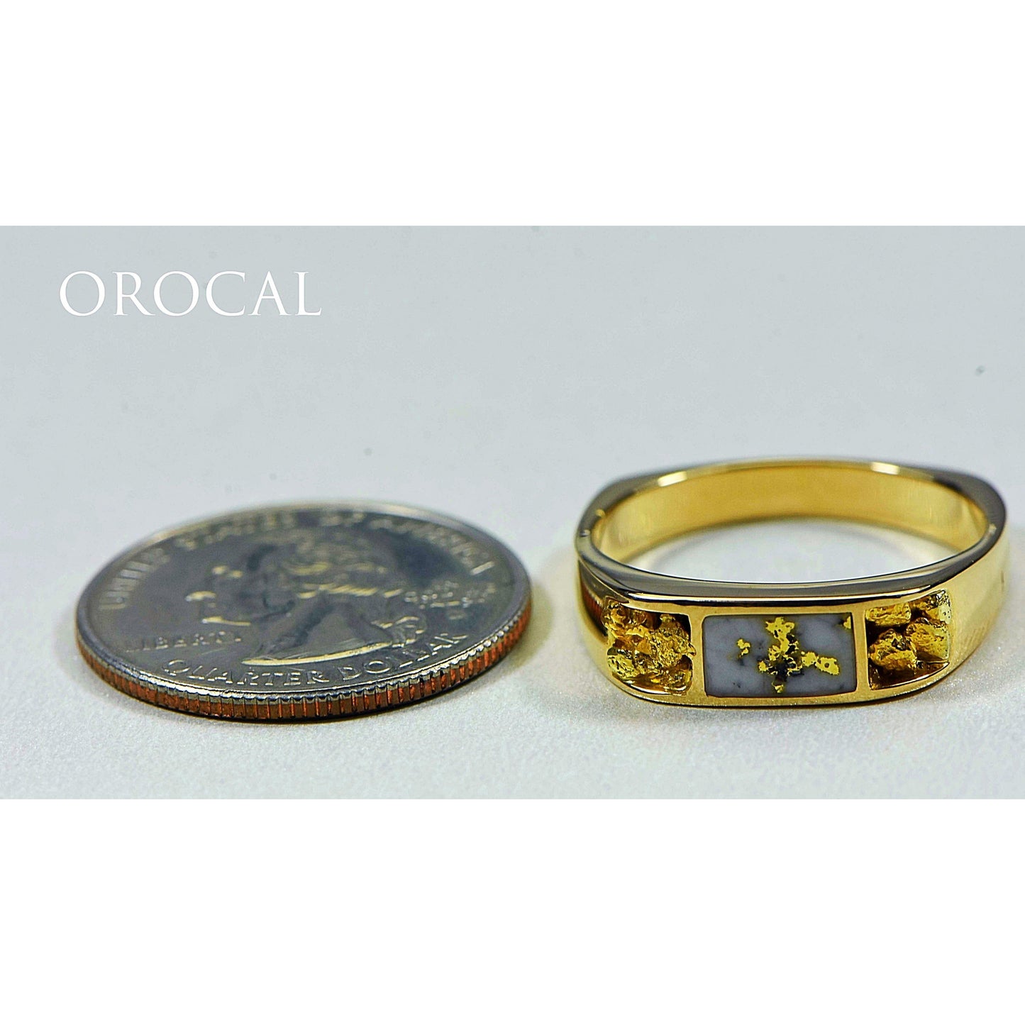 Orocal Gold Quartz Men's Ring RM656NQ-Destination Gold Detectors