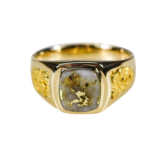 Orocal Gold Quartz Mens Ring RM674Q-Destination Gold Detectors