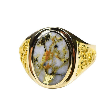 Orocal Gold Quartz Men's Ring RM675Q-Destination Gold Detectors