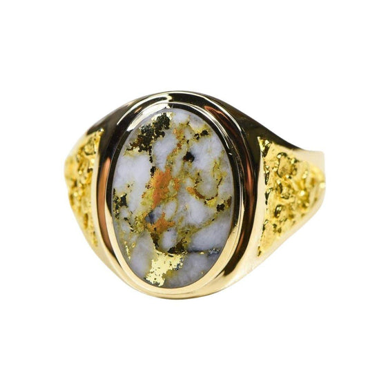 Orocal Gold Quartz Men's Ring RM675Q-Destination Gold Detectors