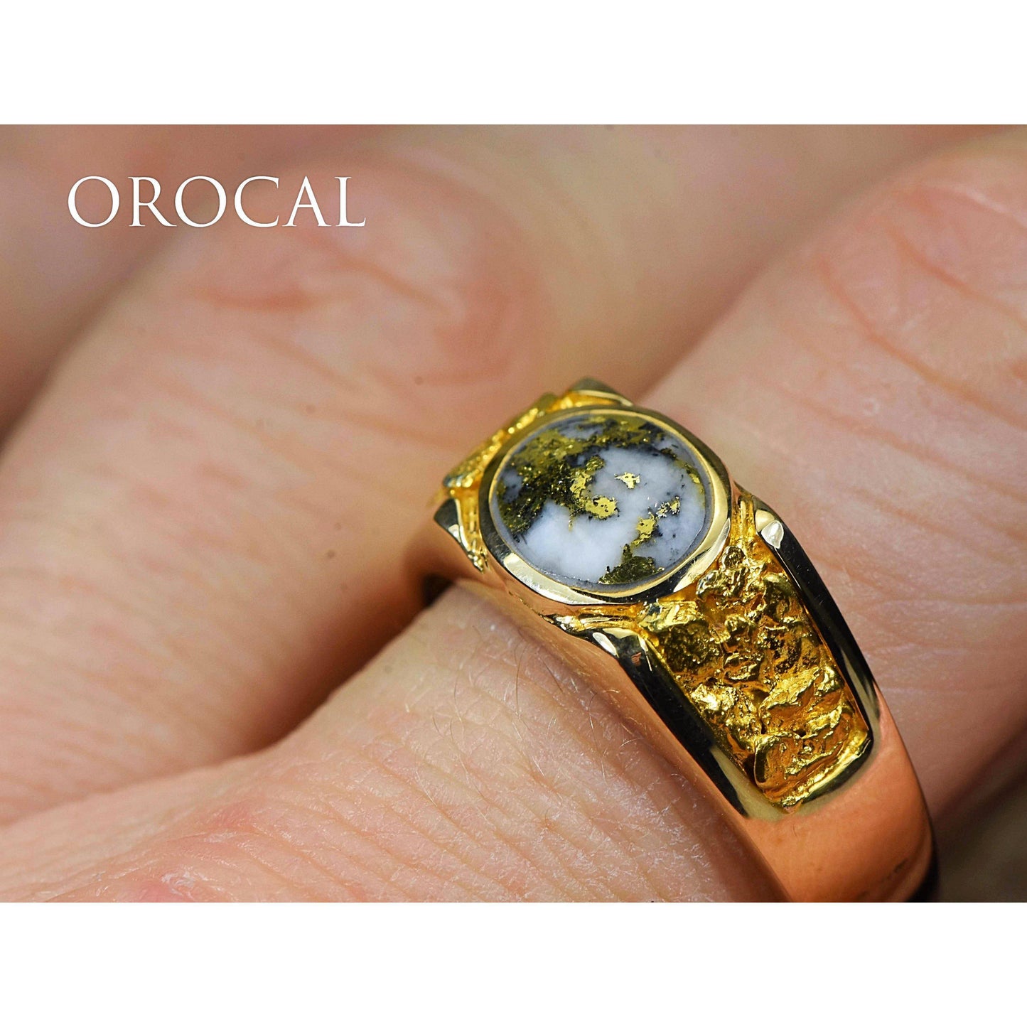 Orocal Gold Quartz Men's Ring RM73Q-Destination Gold Detectors