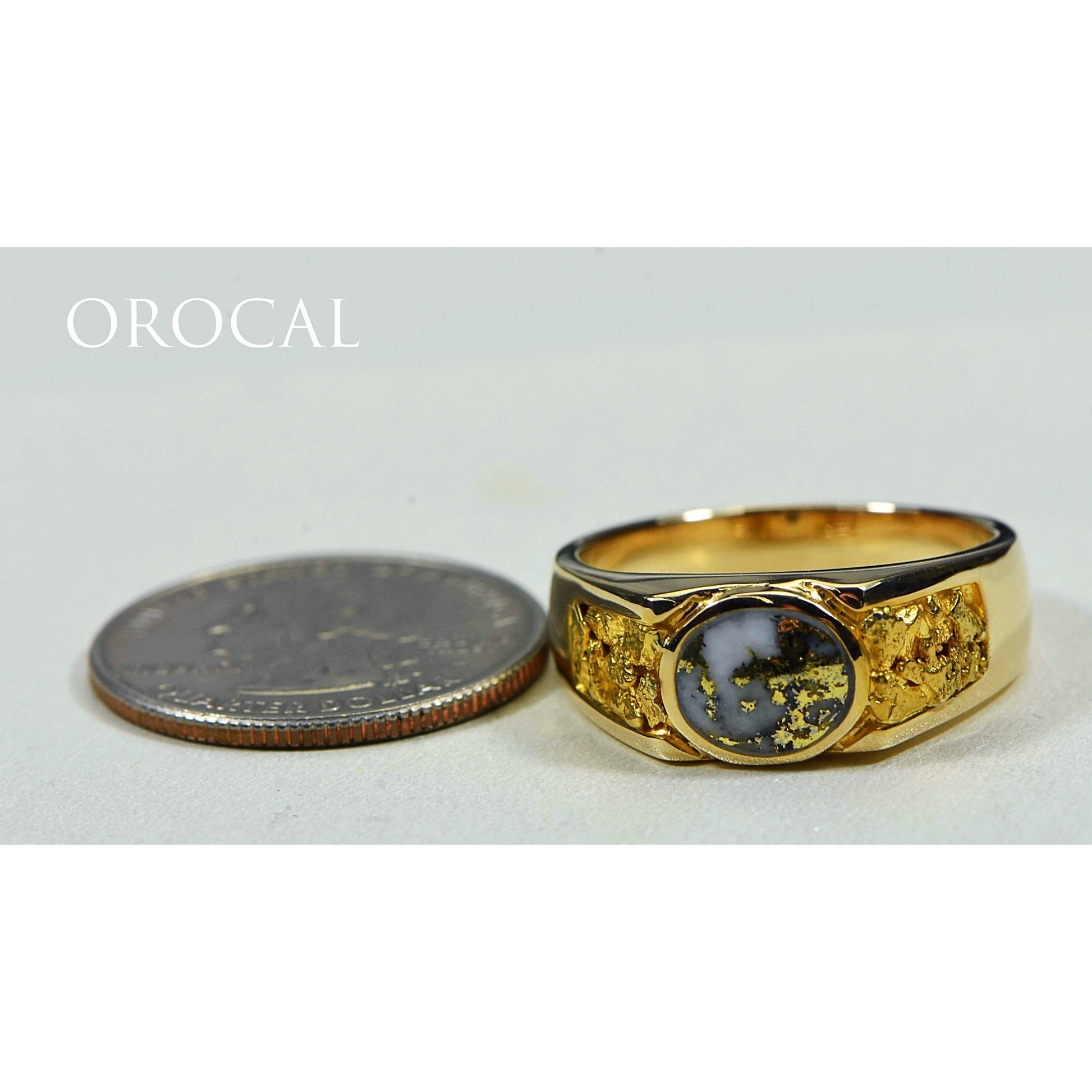 Orocal Gold Quartz Men's Ring RM73Q-Destination Gold Detectors