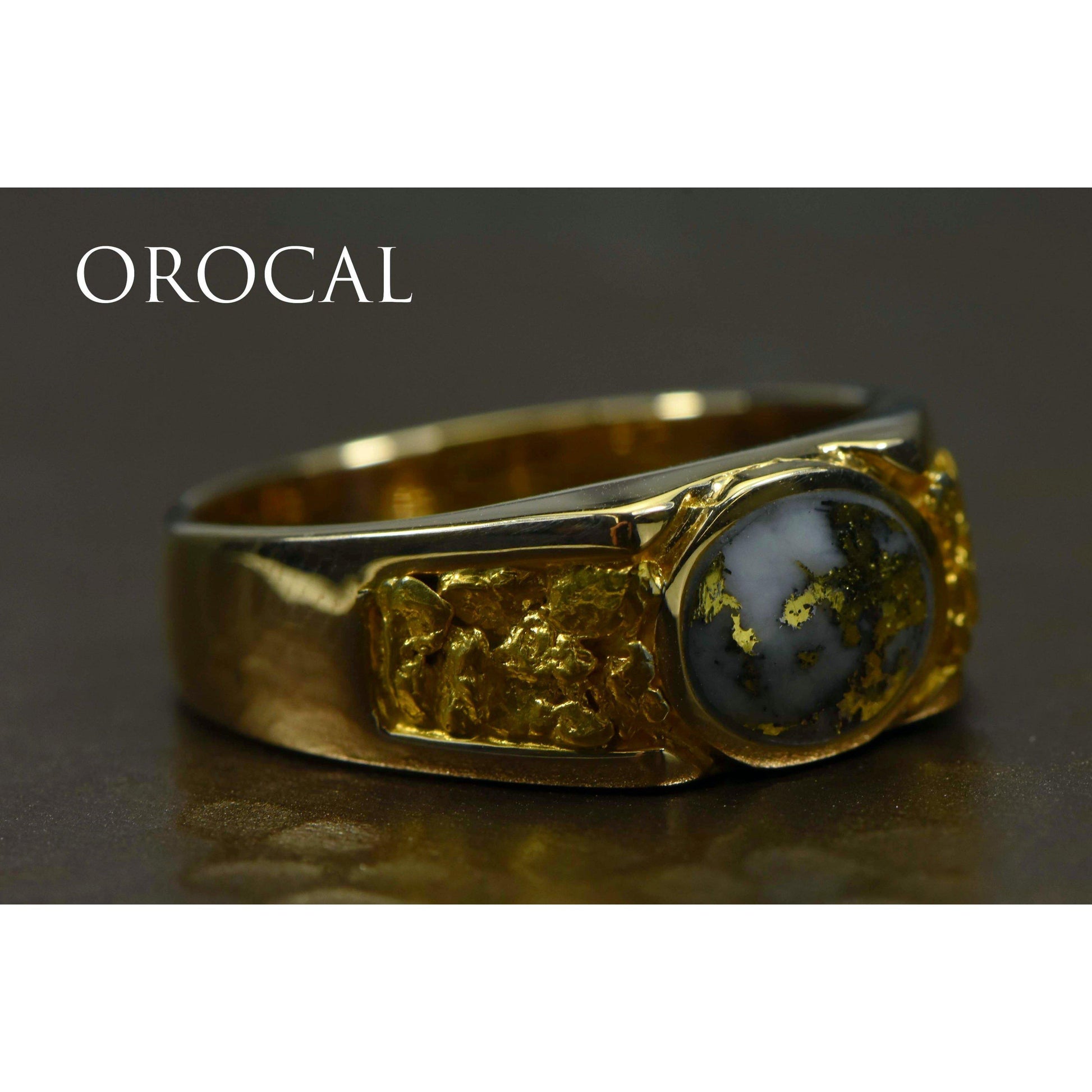 Orocal Gold Quartz Men's Ring RM73Q-Destination Gold Detectors