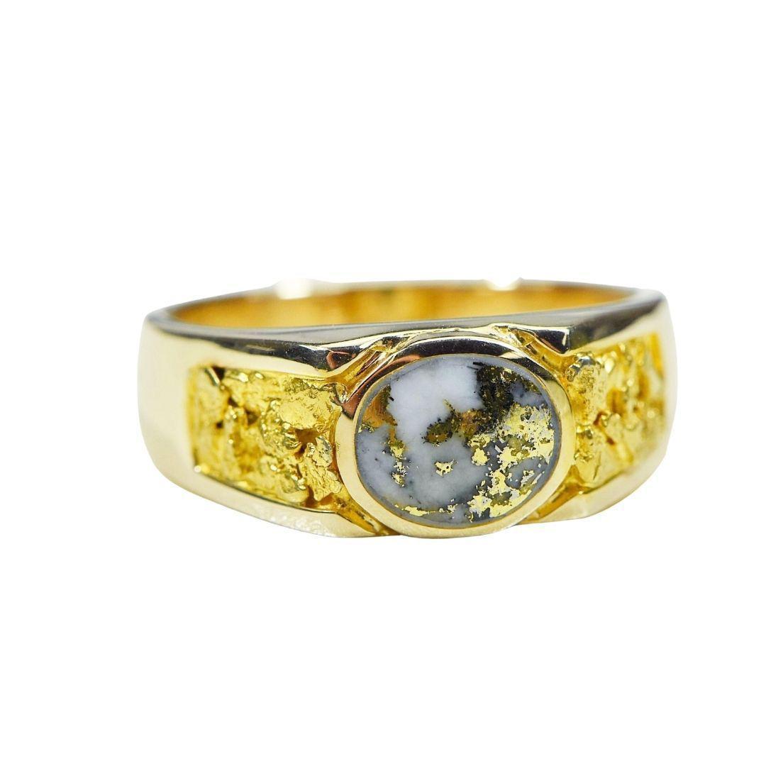 Orocal Gold Quartz Men's Ring RM73Q-Destination Gold Detectors