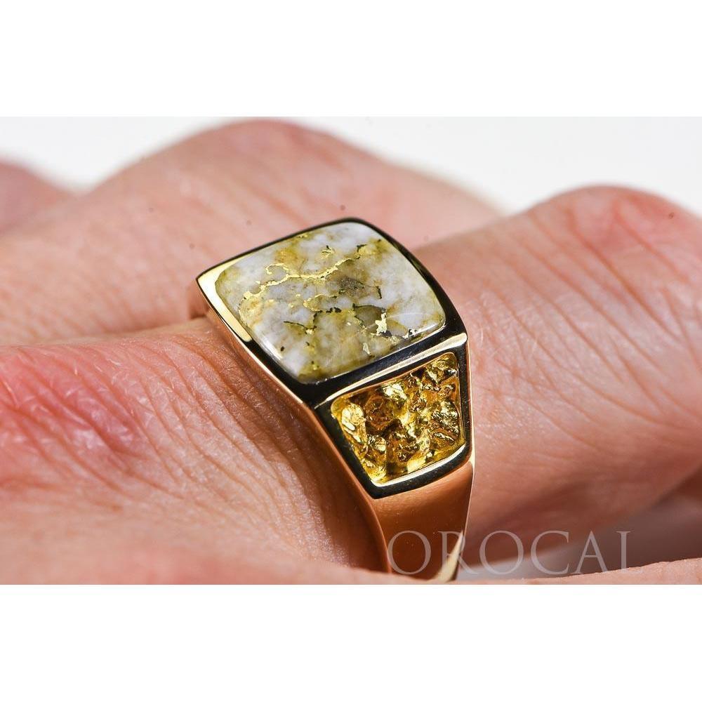 Orocal Gold Quartz Mens Ring RM747Q-Destination Gold Detectors