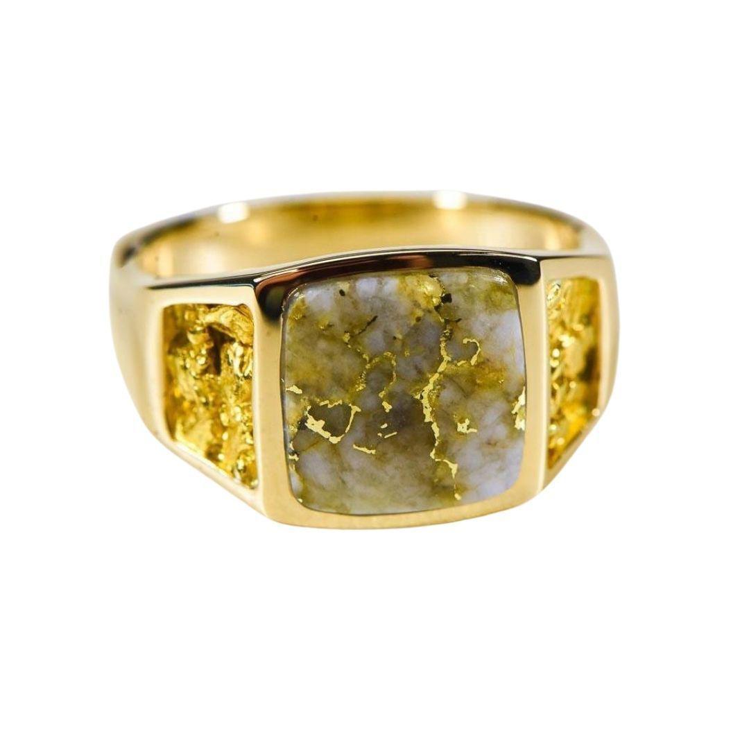 Orocal Gold Quartz Mens Ring RM747Q-Destination Gold Detectors