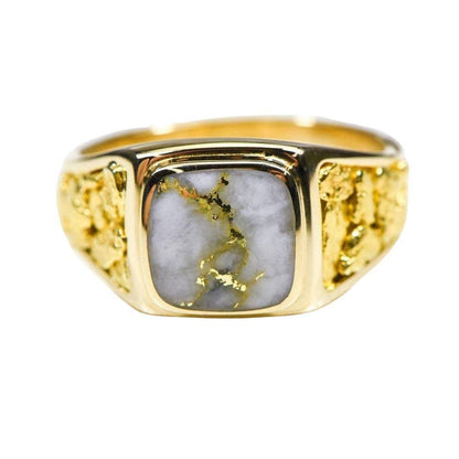 Orocal Gold Quartz Mens Ring RM774NQ-Destination Gold Detectors