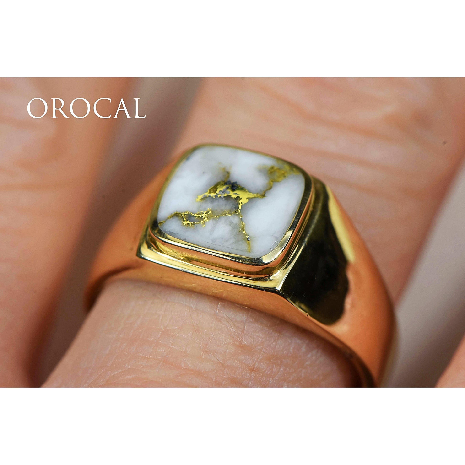 Orocal Gold Quartz Men's Ring RM774XNQ-Destination Gold Detectors
