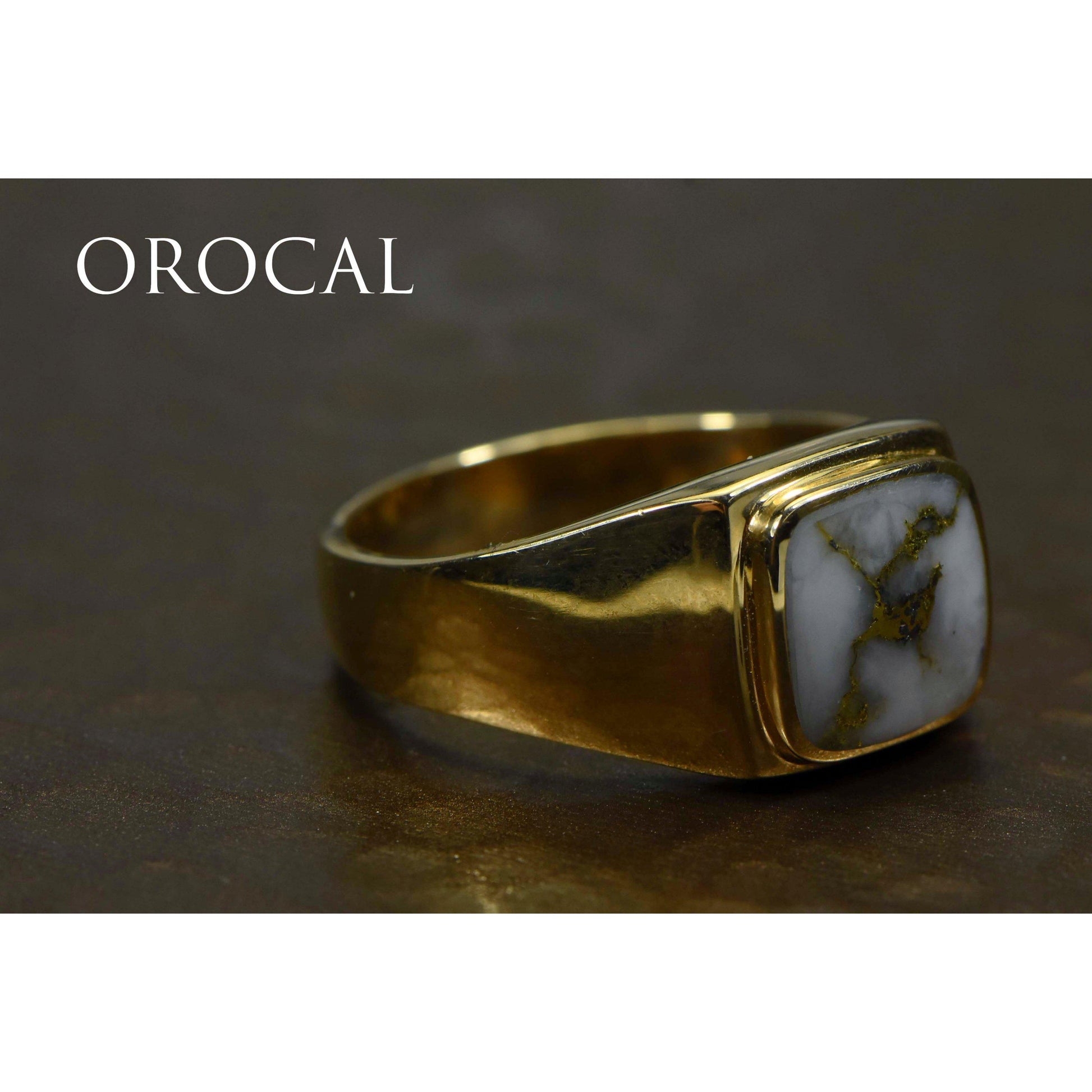 Orocal Gold Quartz Men's Ring RM774XNQ-Destination Gold Detectors
