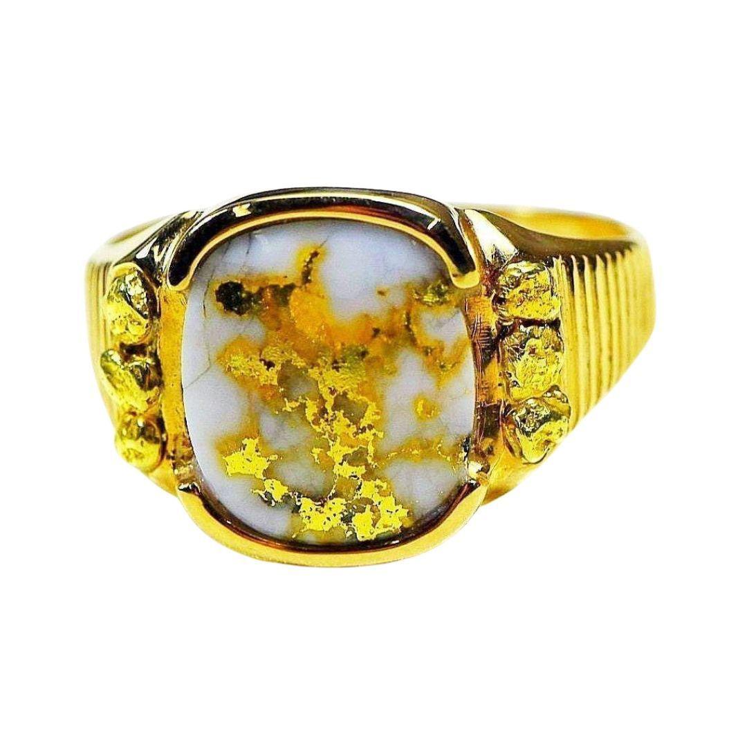 Orocal Gold Quartz Men's Ring RM794NQ-Destination Gold Detectors