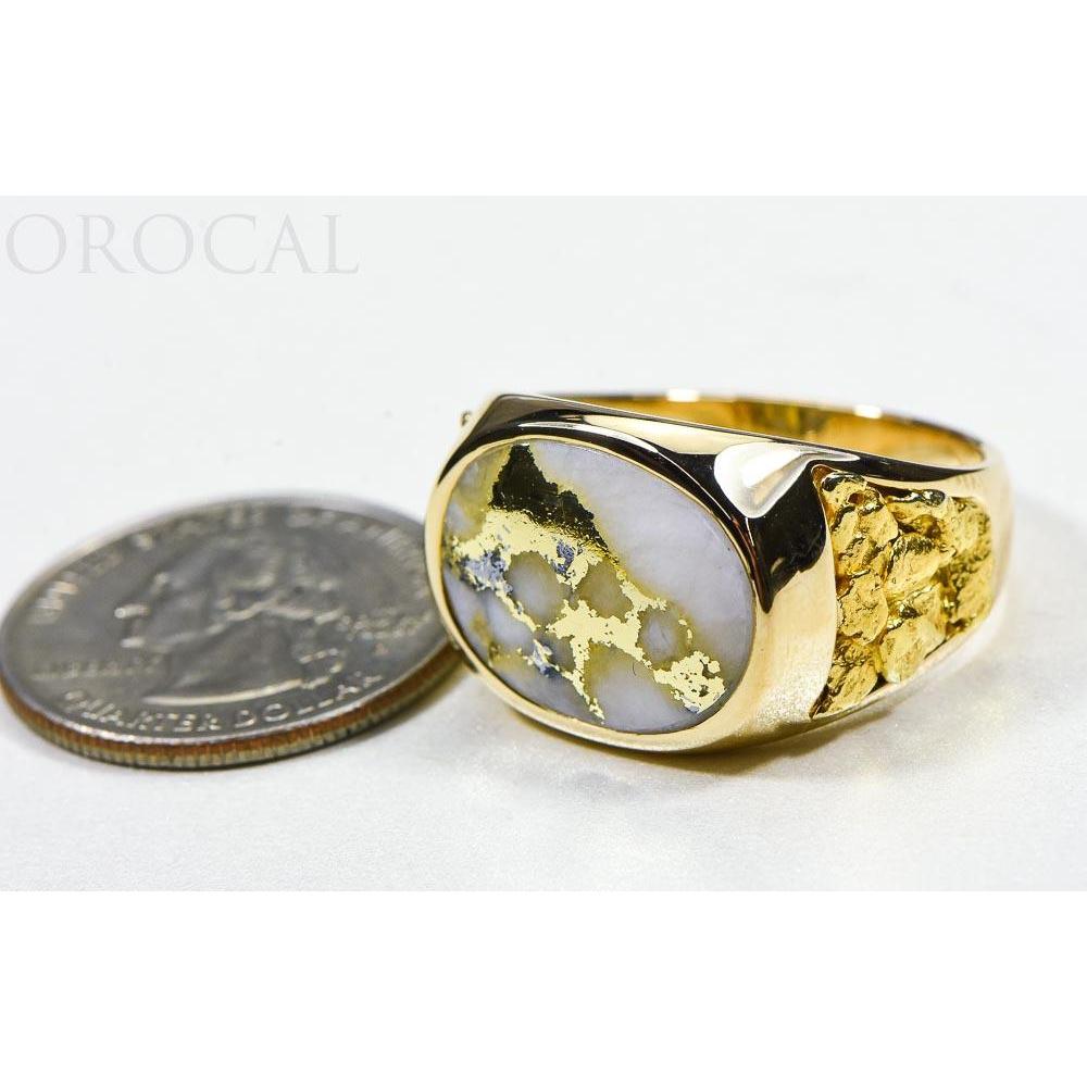 Orocal Gold Quartz Men's Ring RM802Q-Destination Gold Detectors