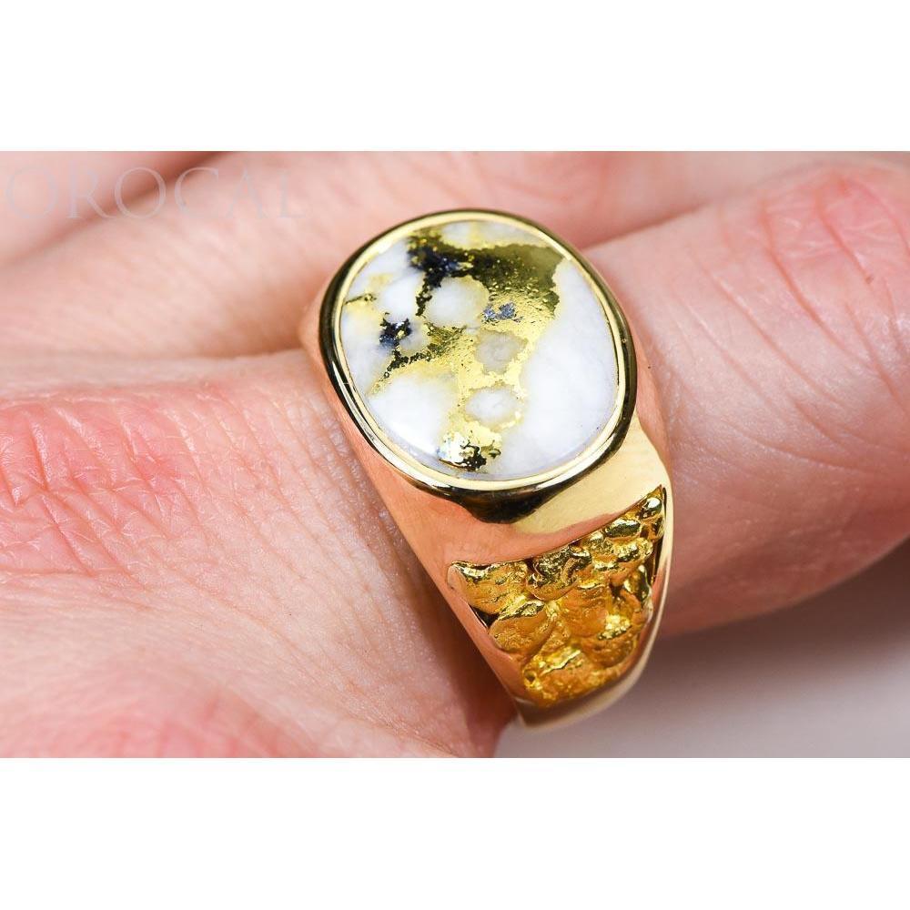 Orocal Gold Quartz Men's Ring RM802Q-Destination Gold Detectors