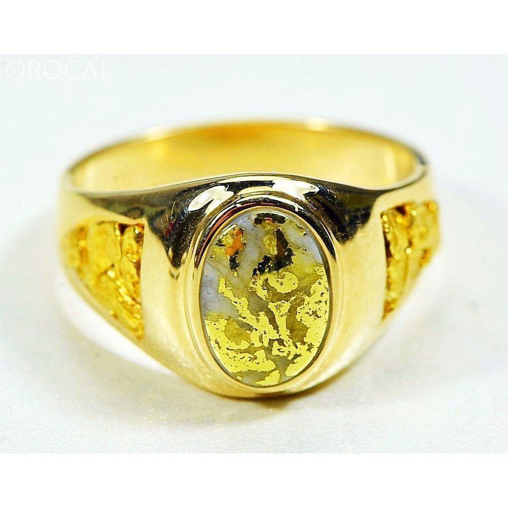 Orocal Gold Quartz Men's Ring RM803Q-Destination Gold Detectors