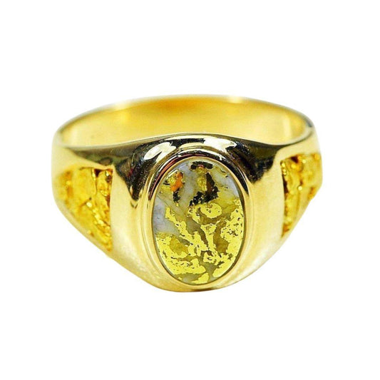 Orocal Gold Quartz Men's Ring RM803Q-Destination Gold Detectors