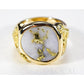 Orocal Gold Quartz Mens Ring RM832Q-Destination Gold Detectors