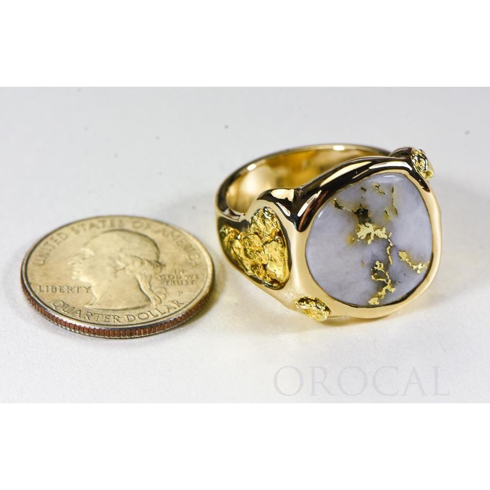 Orocal Gold Quartz Mens Ring RM832Q-Destination Gold Detectors