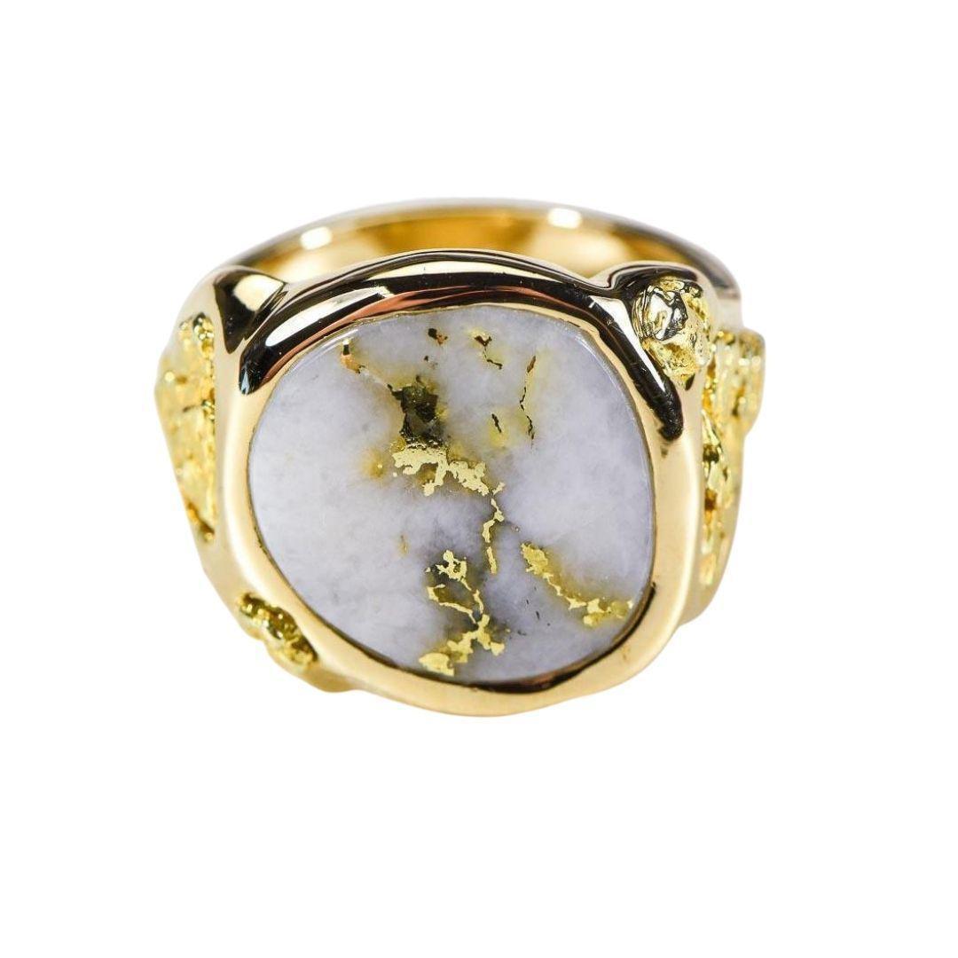 Orocal Gold Quartz Mens Ring RM832Q-Destination Gold Detectors