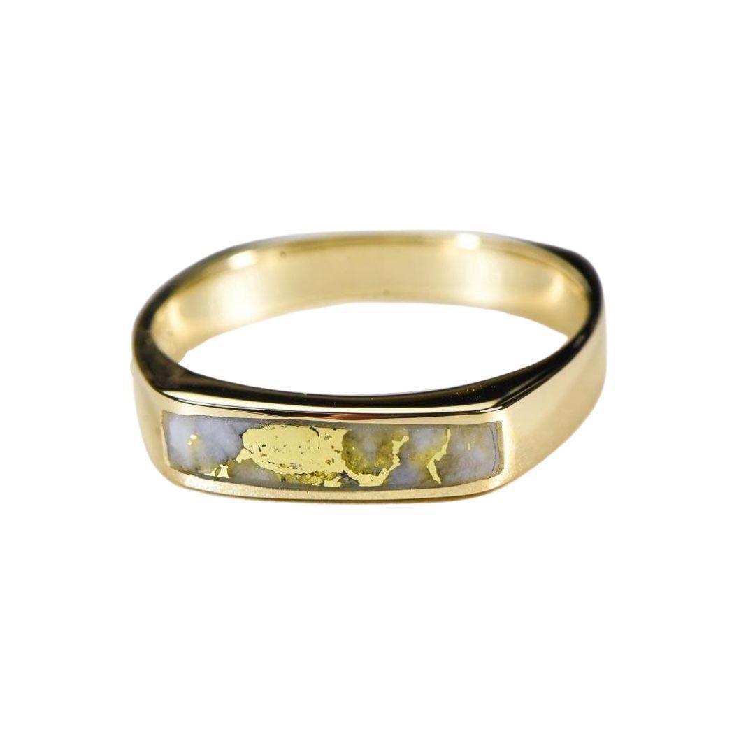 Orocal Gold Quartz Mens Ring RM902Q-Destination Gold Detectors