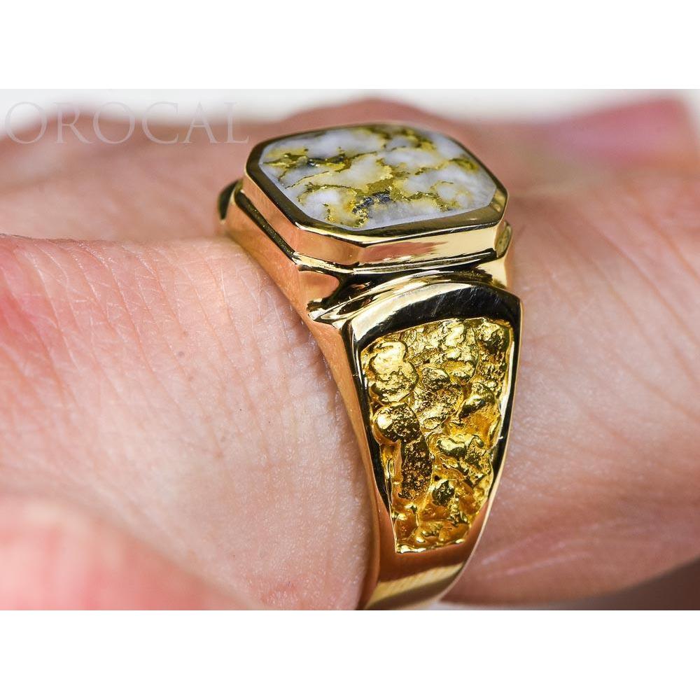 Orocal Gold Quartz Mens Ring RM962Q-Destination Gold Detectors