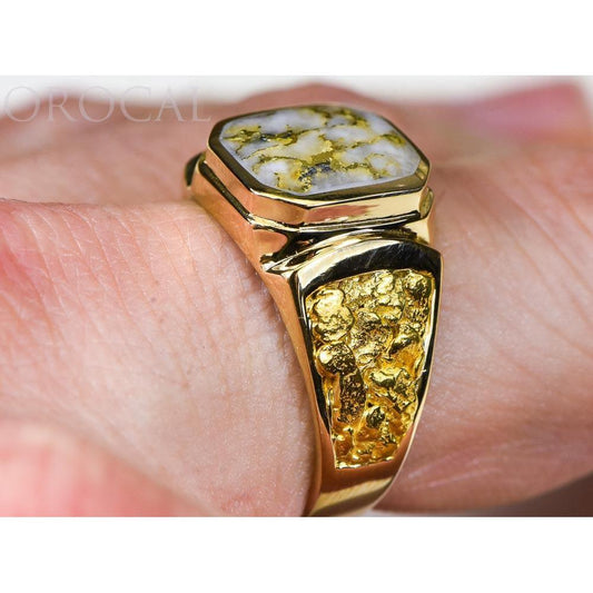 Orocal Gold Quartz Mens Ring RM962Q-Destination Gold Detectors