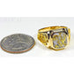 Orocal Gold Quartz Mens Ring RM962Q-Destination Gold Detectors