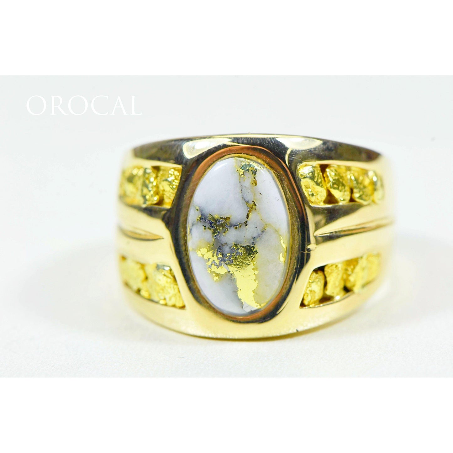 Orocal Gold Quartz Men's Ring RMDL77Q-Destination Gold Detectors