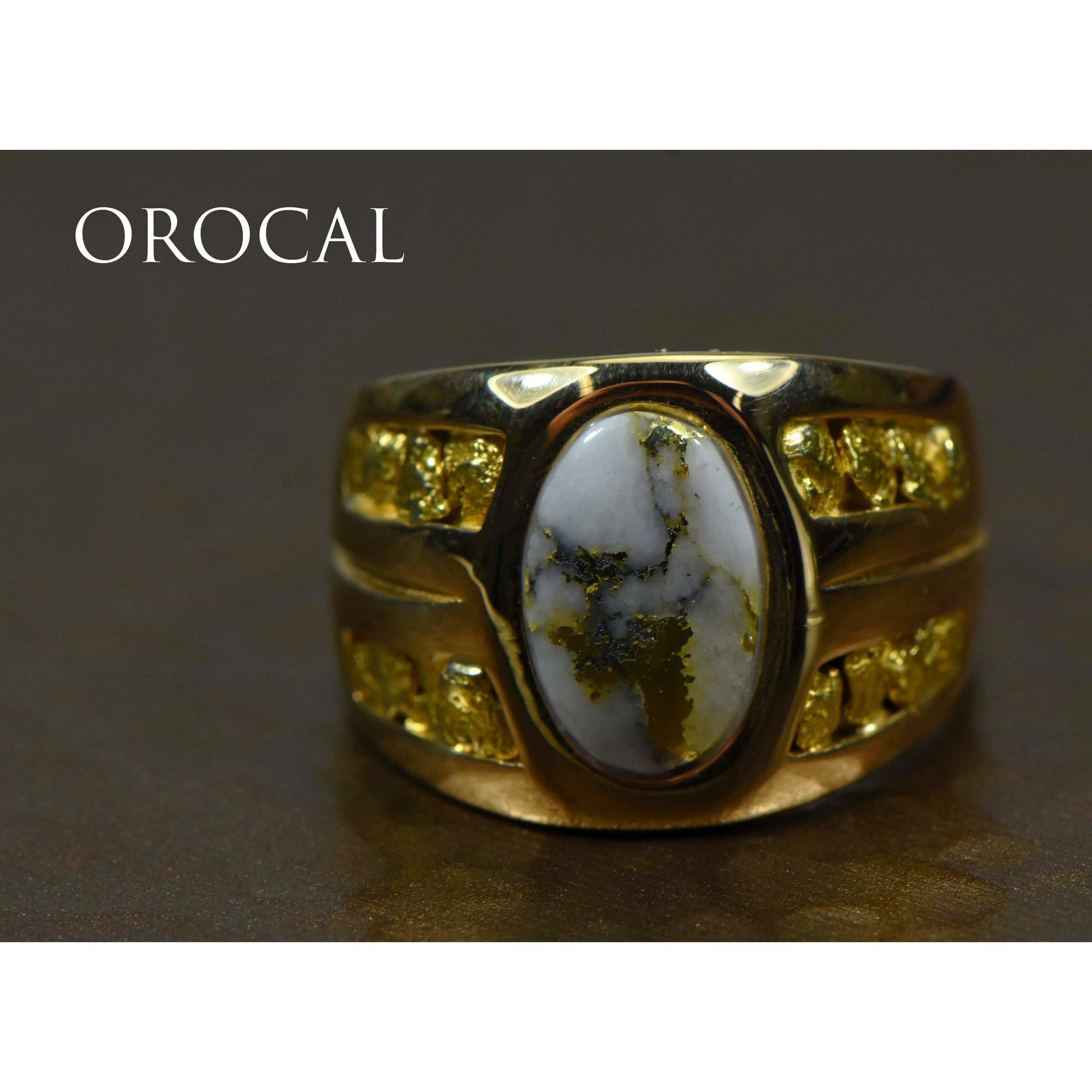 Orocal Gold Quartz Men's Ring RMDL77Q-Destination Gold Detectors