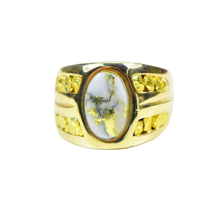 Orocal Gold Quartz Men's Ring RMDL77Q-Destination Gold Detectors