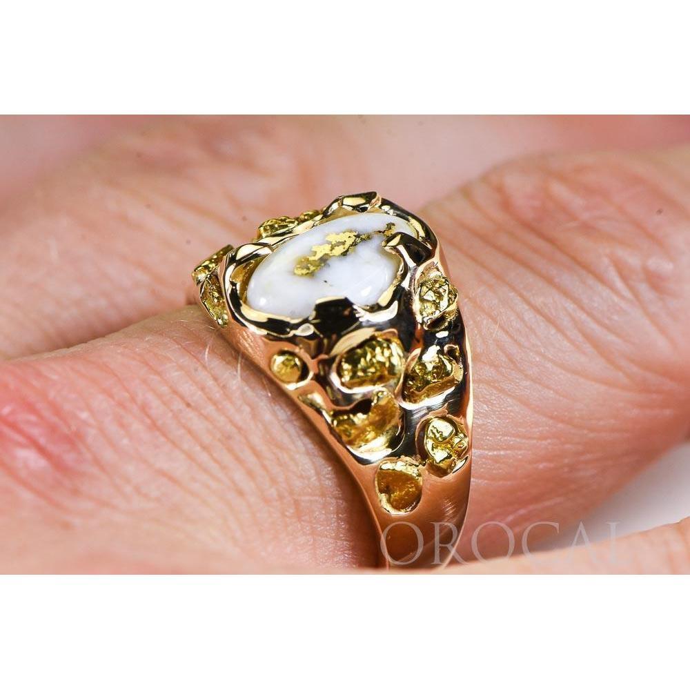 Orocal Gold Quartz Mens Ring RMEQ103S-Destination Gold Detectors