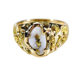 Orocal Gold Quartz Mens Ring RMEQ103S-Destination Gold Detectors