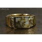 Orocal Gold Quartz Mens Ring with Diamonds RM1052D42Q-Destination Gold Detectors