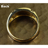 Orocal Gold Quartz Mens Ring with Diamonds RM1052D42Q-Destination Gold Detectors