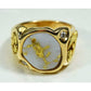 Orocal Gold Quartz Mens Ring with Diamonds RM518D20Q-Destination Gold Detectors