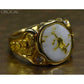 Orocal Gold Quartz Mens Ring with Diamonds RM518D20Q-Destination Gold Detectors