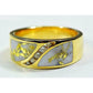 Orocal Gold Quartz Mens Ring with Diamonds RM673D27Q-Destination Gold Detectors