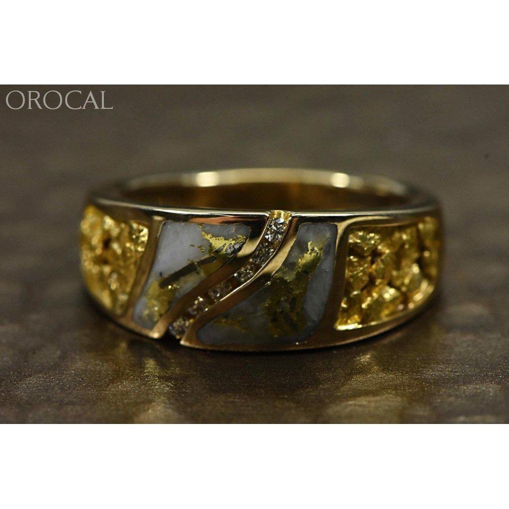 Orocal Gold Quartz Men's Ring with Diamonds RM731D14NQ-Destination Gold Detectors