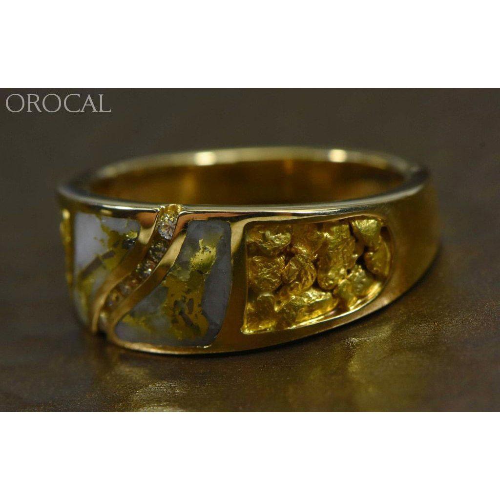 Orocal Gold Quartz Men's Ring with Diamonds RM731D14NQ-Destination Gold Detectors