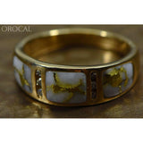 Orocal Gold Quartz Mens Ring with Diamonds RM732D12Q-Destination Gold Detectors