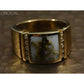 Orocal Gold Quartz Men's Ring with Diamonds- RM779D24Q-Destination Gold Detectors
