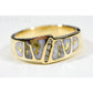 Orocal Gold Quartz Men's Ring with Diamonds RM882D8Q-Destination Gold Detectors