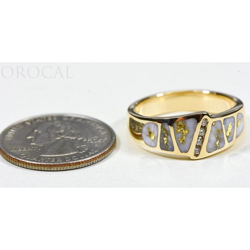 Orocal Gold Quartz Men's Ring with Diamonds RM882D8Q-Destination Gold Detectors