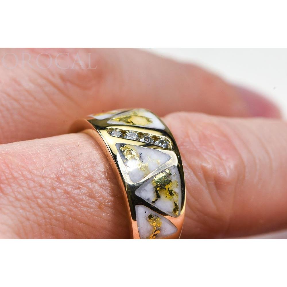 Orocal Gold Quartz Men's Ring with Diamonds RM883D20Q-Destination Gold Detectors