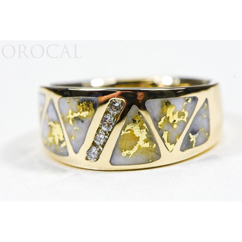 Orocal Gold Quartz Men's Ring with Diamonds RM883D20Q-Destination Gold Detectors
