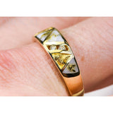 Orocal Gold Quartz Men's Ring with Diamonds RM968D16NQ-Destination Gold Detectors