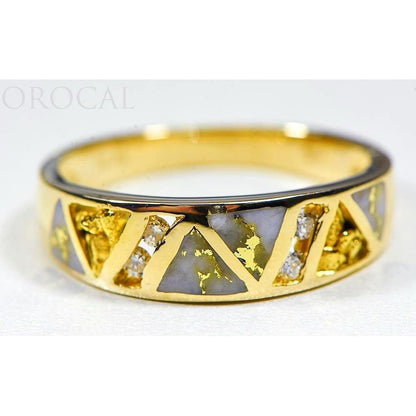 Orocal Gold Quartz Men's Ring with Diamonds RM968D16NQ-Destination Gold Detectors