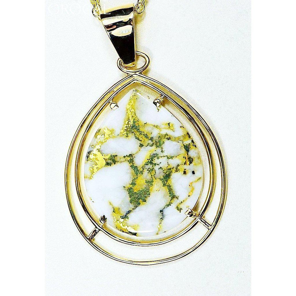 Orocal Gold Quartz Pendant PN1076JQ-Destination Gold Detectors
