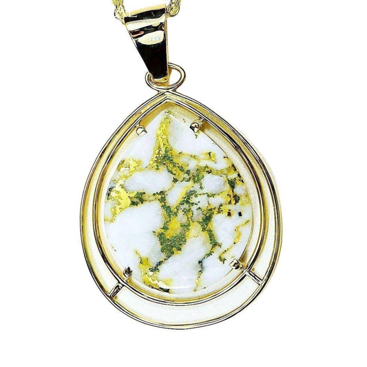 Orocal Gold Quartz Pendant PN1076JQ-Destination Gold Detectors