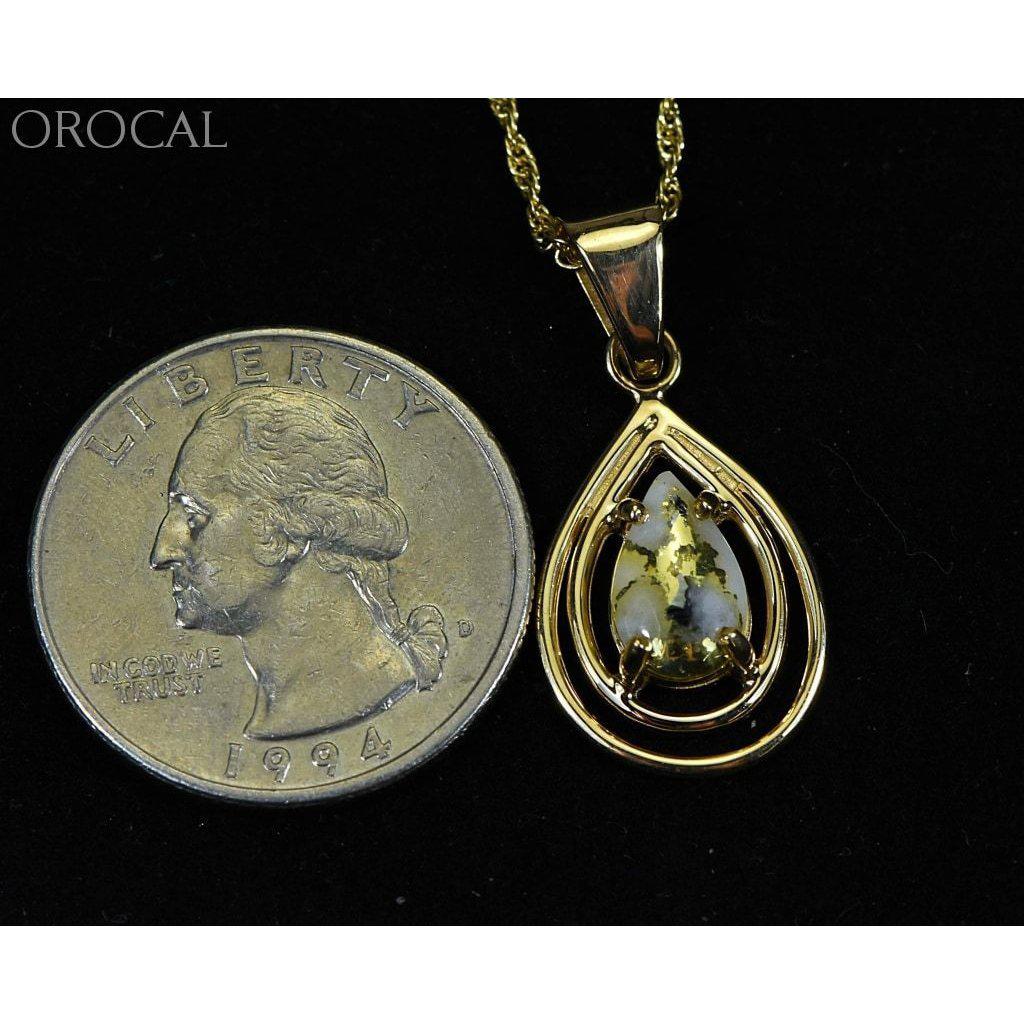 Orocal Gold Quartz Pendant PN1076XSQ-Destination Gold Detectors