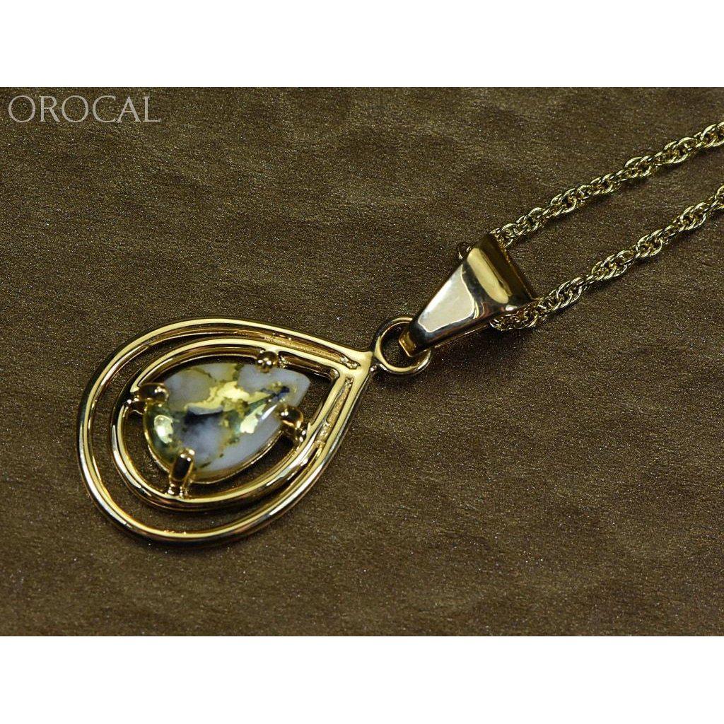 Orocal Gold Quartz Pendant PN1076XSQ-Destination Gold Detectors