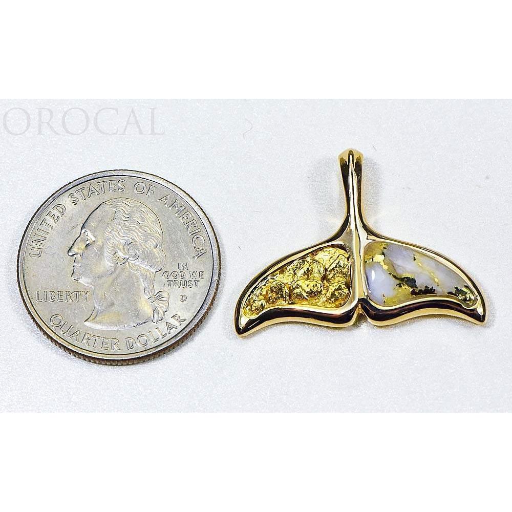 Orocal Gold Quartz Pendant Whales Tail PAJWT302NQ-Destination Gold Detectors